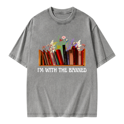 Pagewings I'm With The Banned Unisex Washed T-shirt