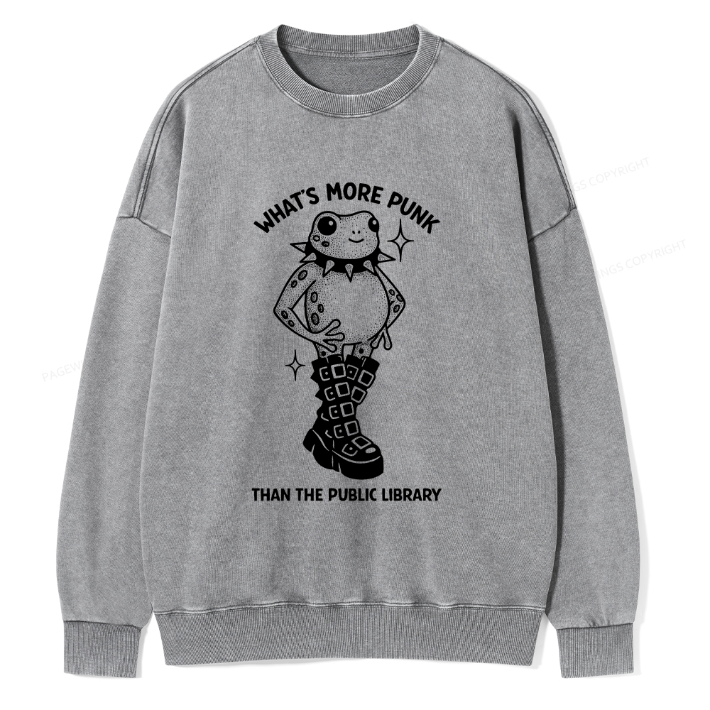 Pagewings What's More Punk Than The Public Library Washed Sweatshirt