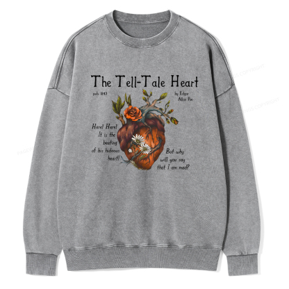 Pagewings Tale Heart Washed Sweatshirt