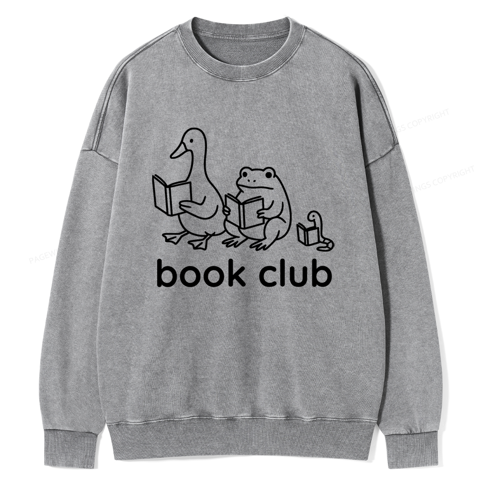 Pagewings Silly Goose Book Club Washed Sweatshirt