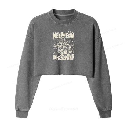 Pagewings New Achievement Washed Crop Sweatshirt