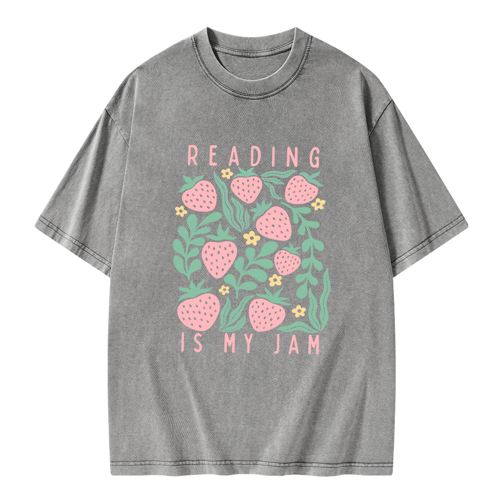 Pagewings Reading Is My Jam Unisex Washed T-shirt
