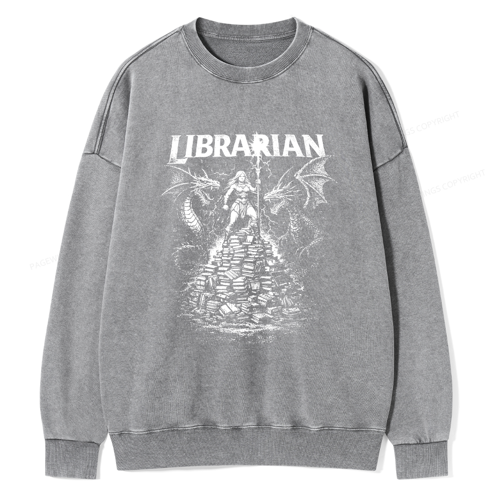 Pagewings Librarian Washed Sweatshirt