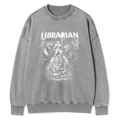 Pagewings Librarian Washed Sweatshirt