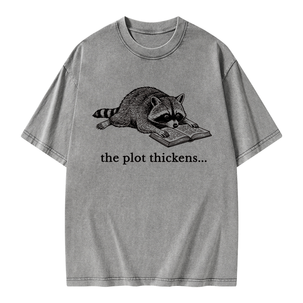 Pagewings The Plot Thickens Unisex Washed T-shirt