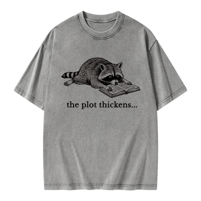 Pagewings The Plot Thickens Unisex Washed T-shirt
