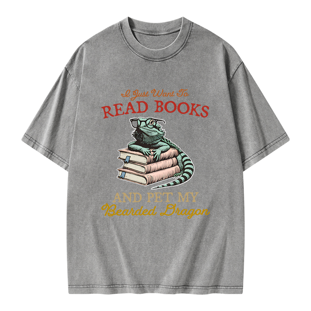 Pagewings I Just Want To Read Books Unisex Washed T-shirt