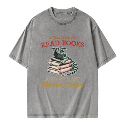 Pagewings I Just Want To Read Books Unisex Washed T-shirt