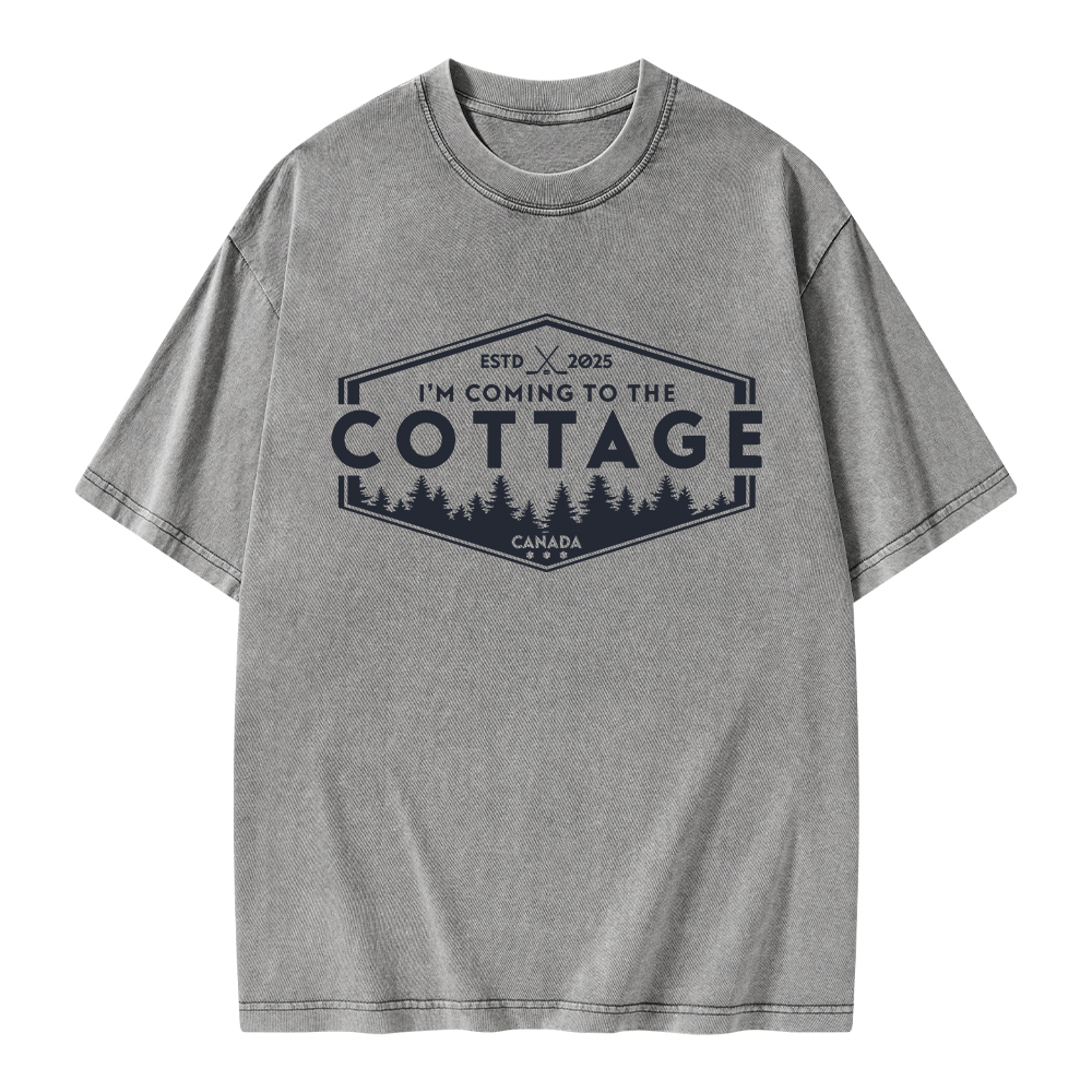 Pagewings Coming To The Cottage Unisex Washed T-shirt