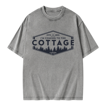 Pagewings Coming To The Cottage Unisex Washed T-shirt