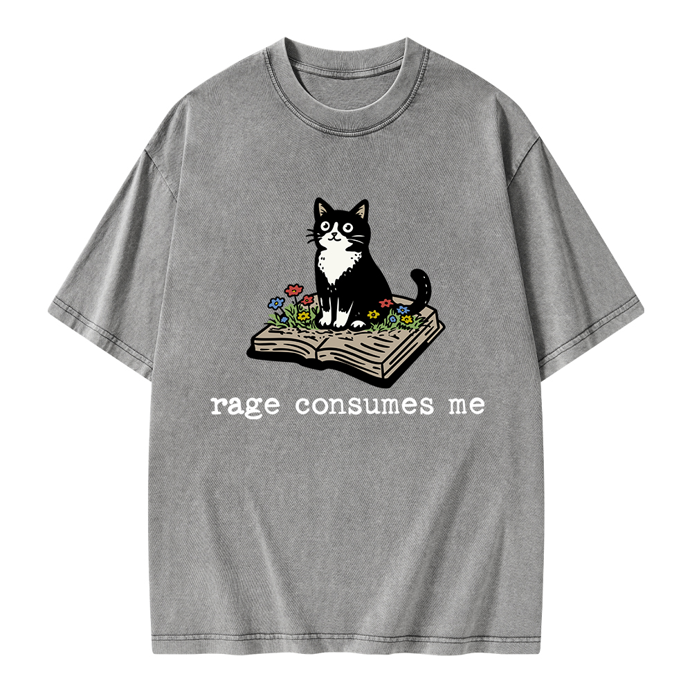 Pagewings Rage Consumes Me Unisex Washed T-shirt