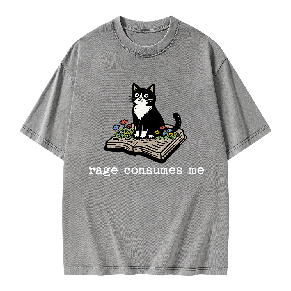 Pagewings Rage Consumes Me Unisex Washed T-shirt
