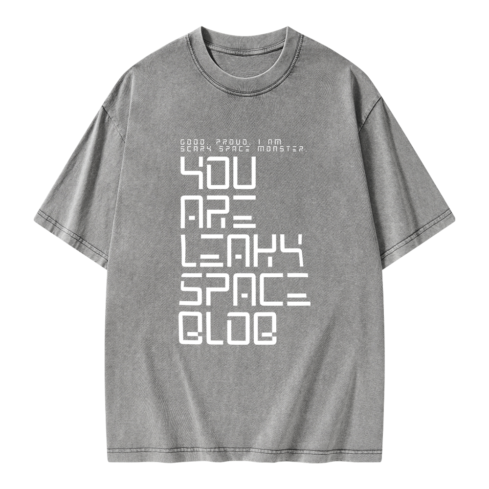 Pagewings Leaky Space Blob Unisex Washed T-shirt