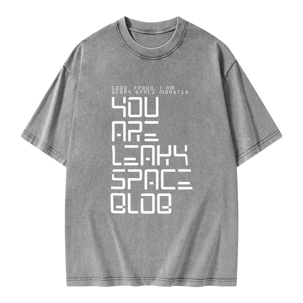 Pagewings Leaky Space Blob Unisex Washed T-shirt