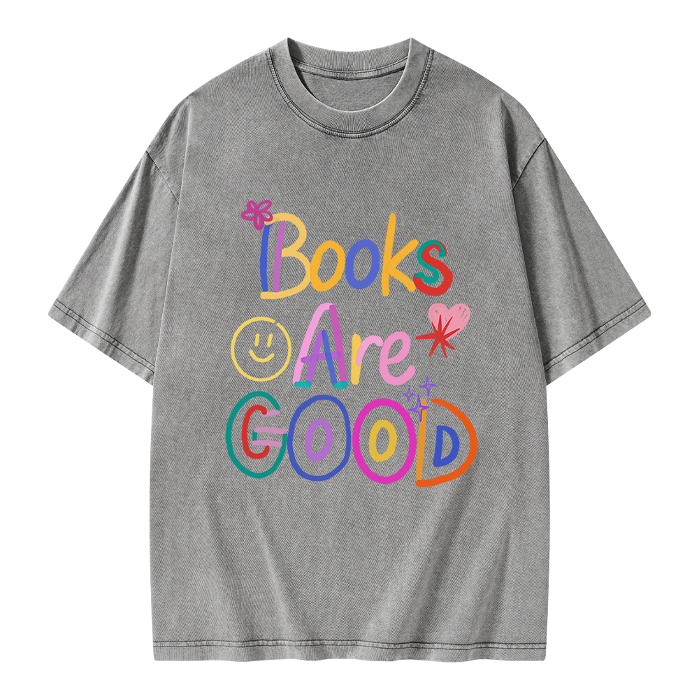 Pagewings Books Are Good Unisex Washed T-shirt