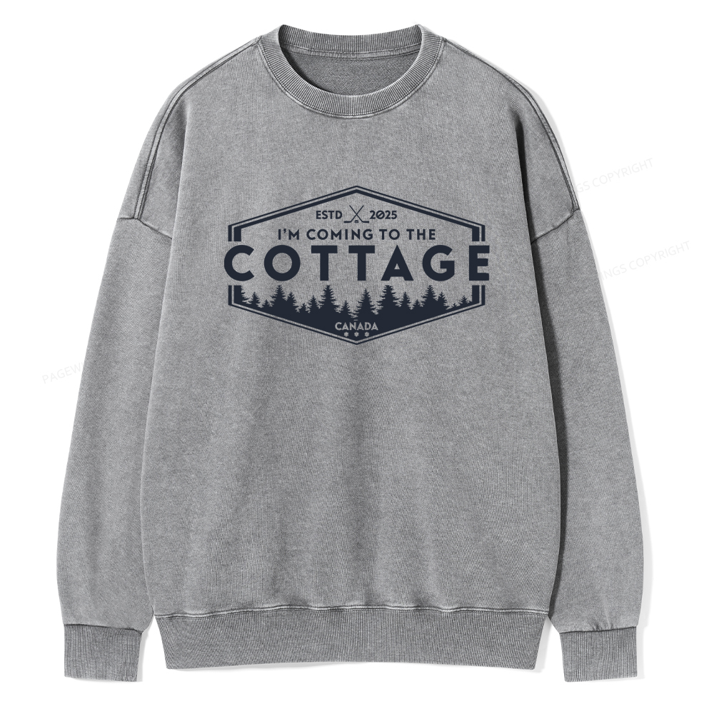 Pagewings Coming To The Cottage Washed Sweatshirt