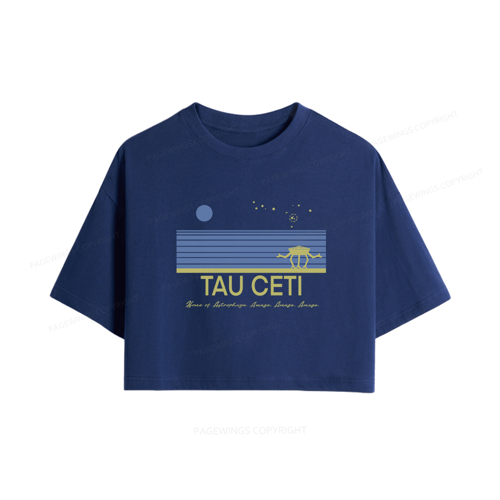 Pagewings Tau Ceti Women Crop Tops