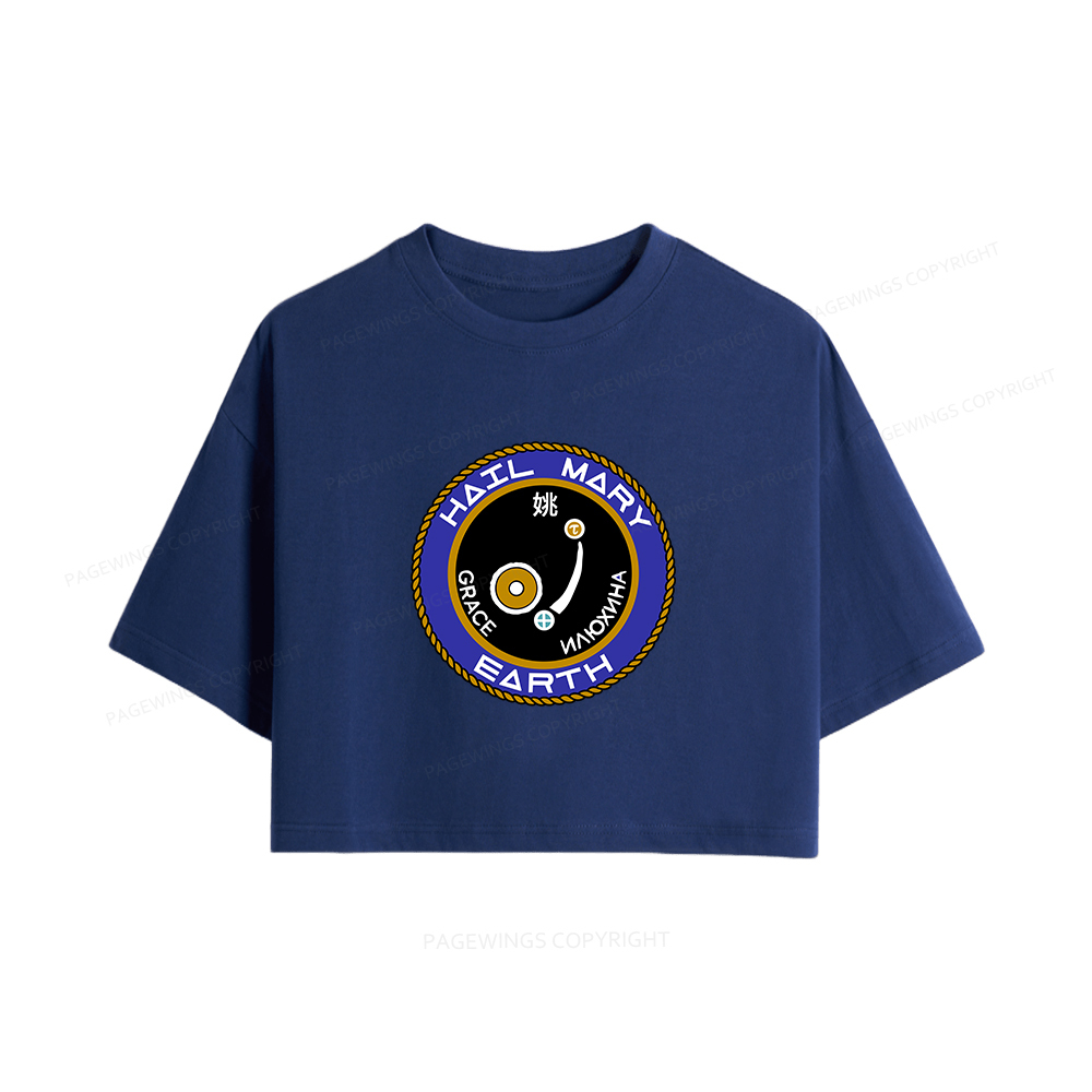 Pagewings Mission Patch Women Crop Tops