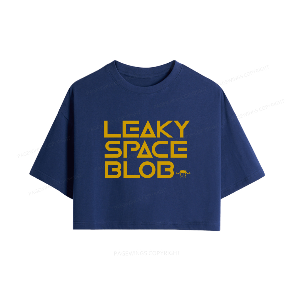 Pagewings Leaky Space Blob Women Crop Tops