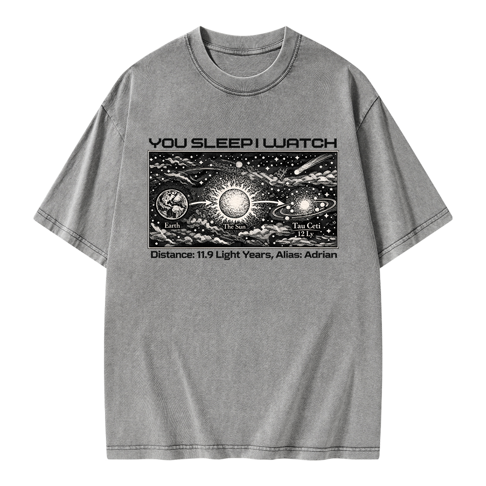 Pagewings Tau Ceti Unisex Washed T-shirt