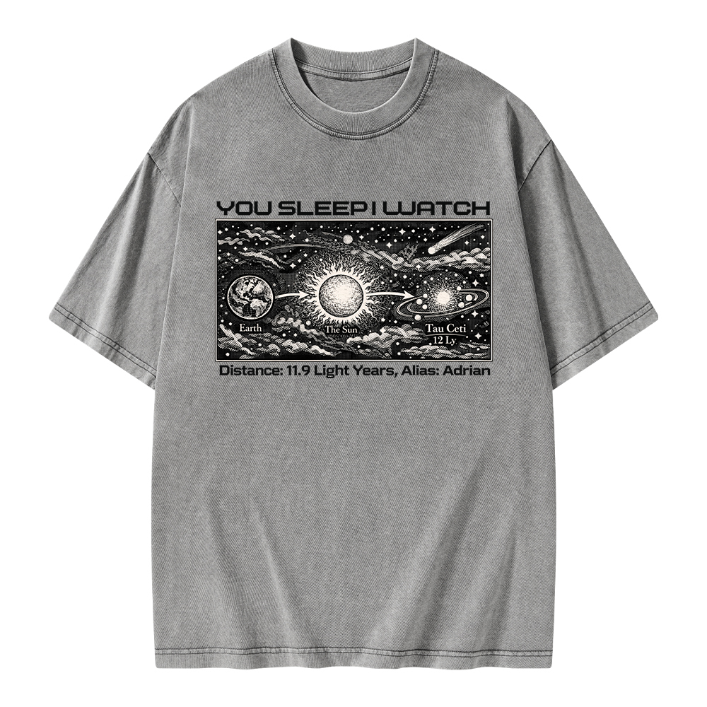 Pagewings Tau Ceti Unisex Washed T-shirt