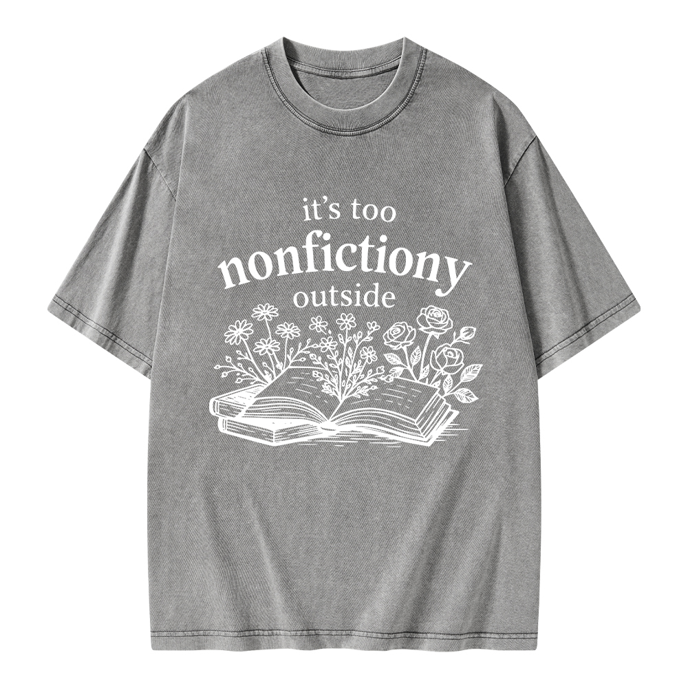 Pagewings Too Nonfictiony Outside Unisex Washed T-shirt