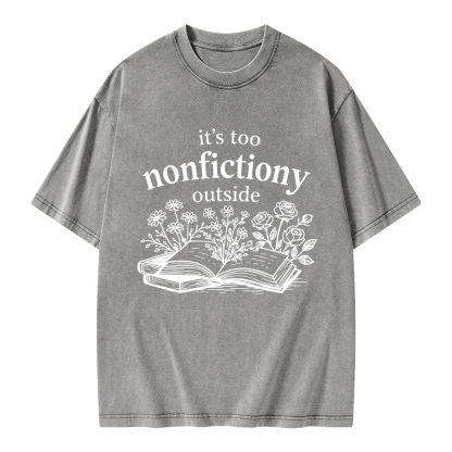 Pagewings Too Nonfictiony Outside Unisex Washed T-shirt
