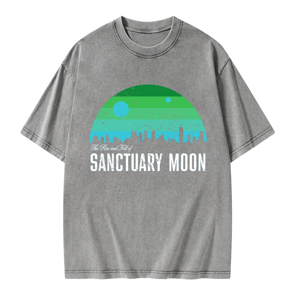 Pagewings The Rise and Fall of Sanctuary Moon Unisex Washed T-shirt