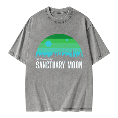 Pagewings The Rise and Fall of Sanctuary Moon Unisex Washed T-shirt