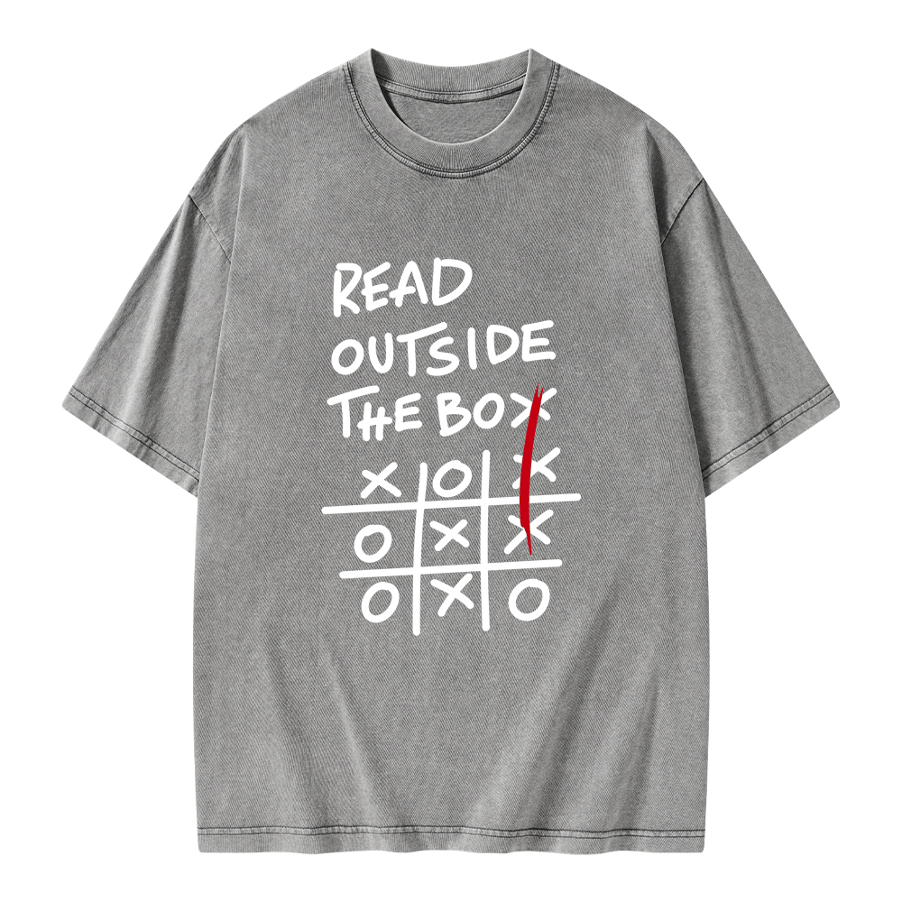 Pagewings Read Outside The Box Unisex Washed T-shirt