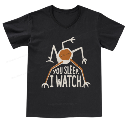 Pagewings You Sleep I Watch V-neck T-shirt