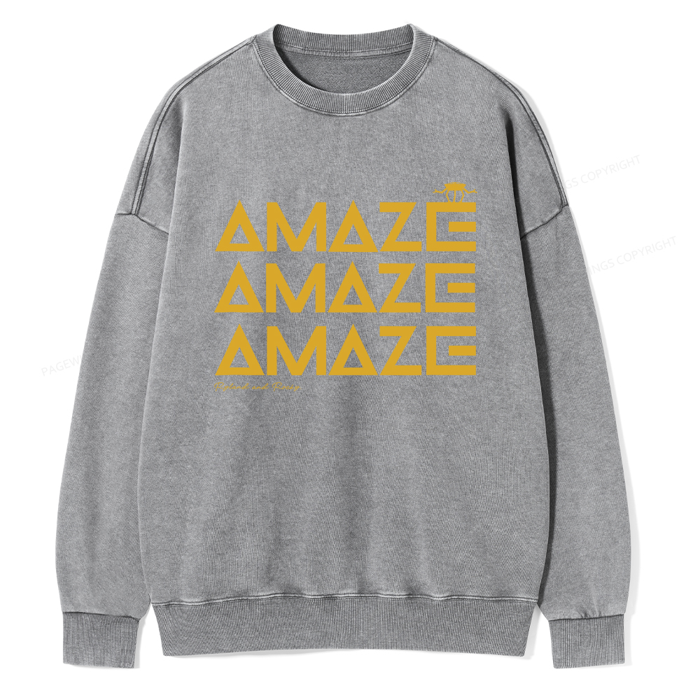 Pagewings Amaze Unisex Washed Sweatshirt