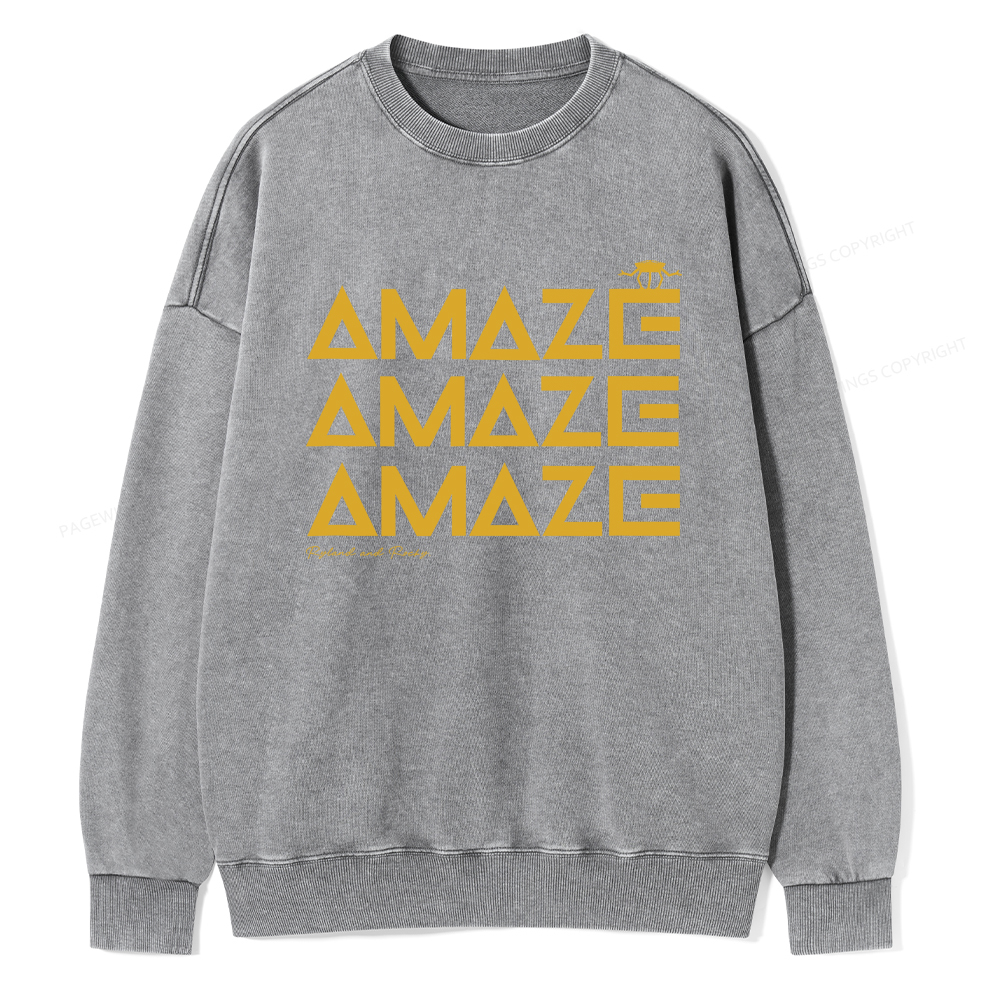 Pagewings Amaze Unisex Washed Sweatshirt