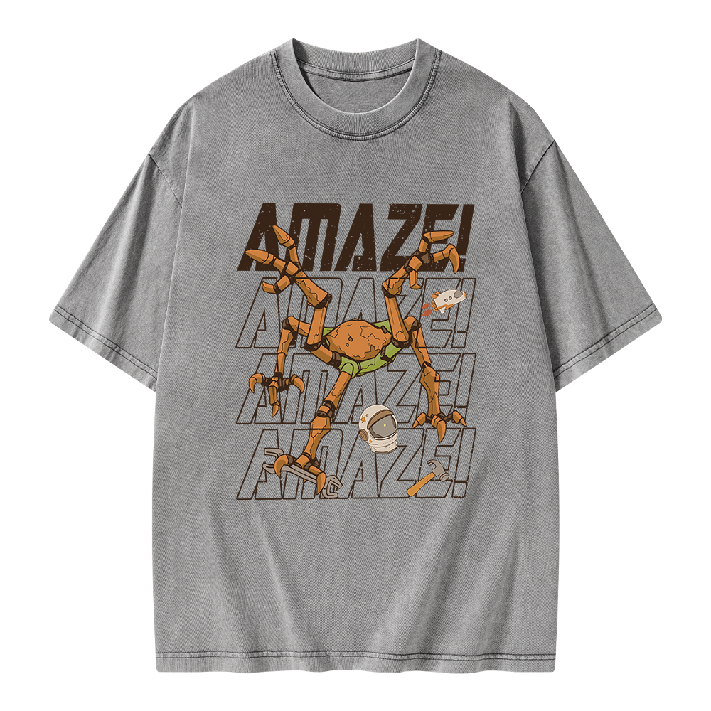 Pagewings AmazeSci Fi Reader Unisex Washed T-shirt