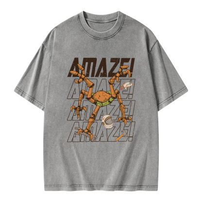 Pagewings AmazeSci Fi Reader Unisex Washed T-shirt