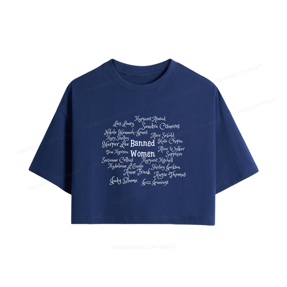 Pagewings Banned books Women Crop Tops