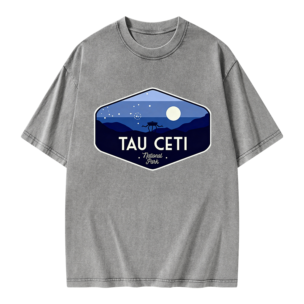 Pagewings Tau Ceti Unisex Washed T-shirt