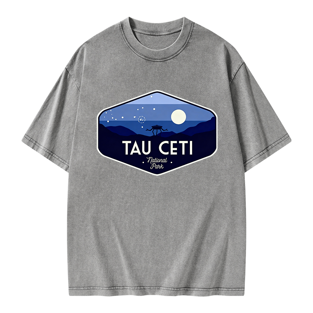 Pagewings Tau Ceti Unisex Washed T-shirt