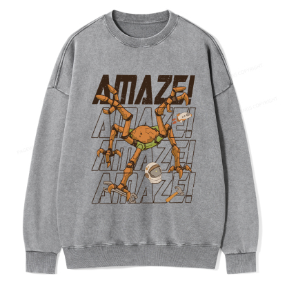 Pagewings AmazeSci Fi Reader Unisex Washed Sweatshirt