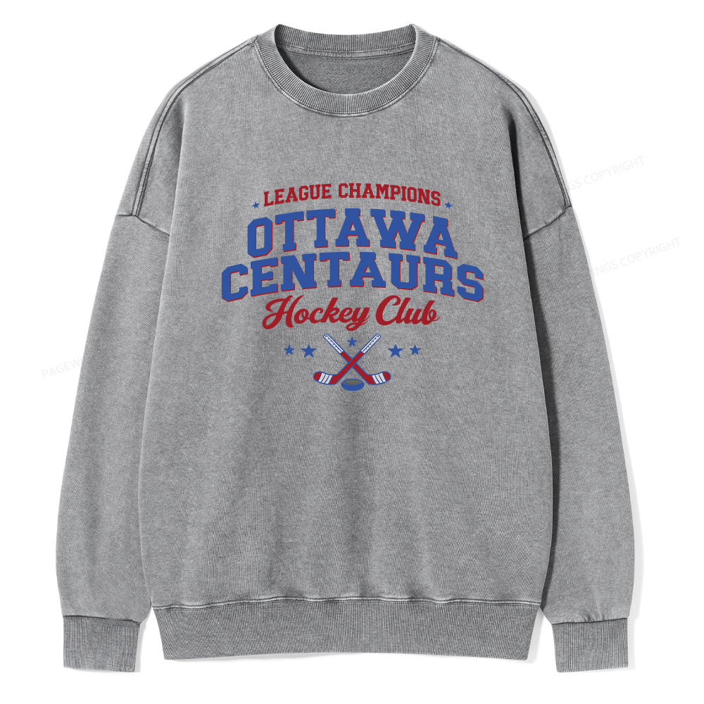 Pagewings Hockey Romance Unisex Washed Sweatshirt