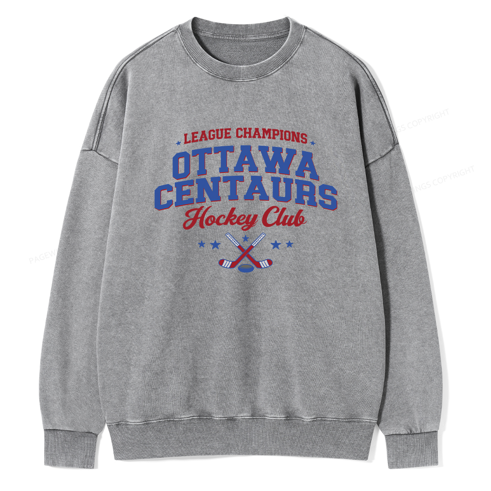 Pagewings Hockey Romance Unisex Washed Sweatshirt