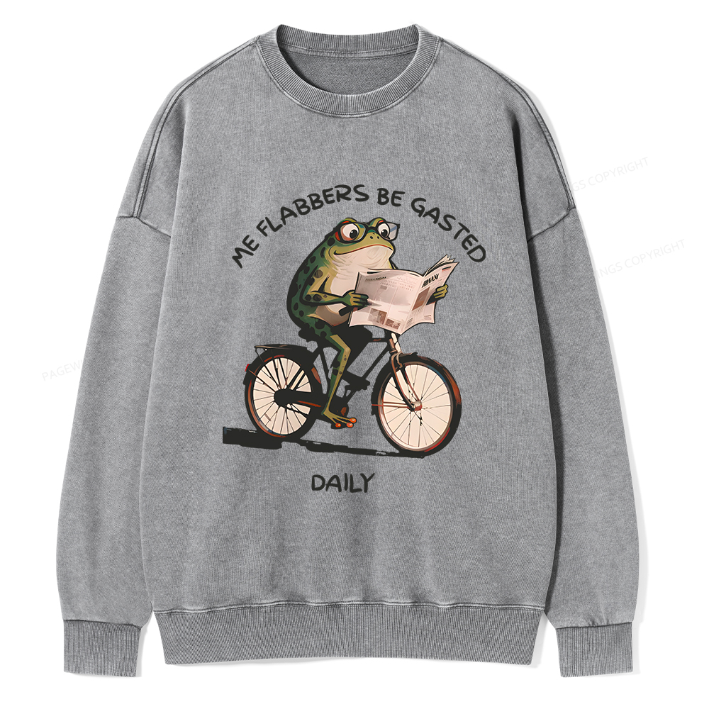 Pagewings Me Flabbers Be Gasted Daily Unisex Washed Sweatshirt