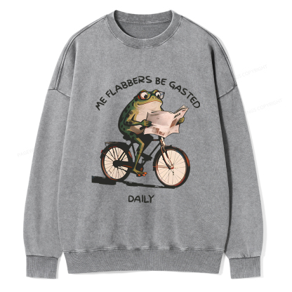 Pagewings Me Flabbers Be Gasted Daily Unisex Washed Sweatshirt