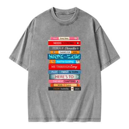 Pagewings Personalised Books Mother's Day Unisex Washed T-shirt