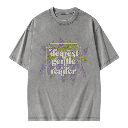 Pagewings Dearest Gentle Reader Unisex Washed T-shirt