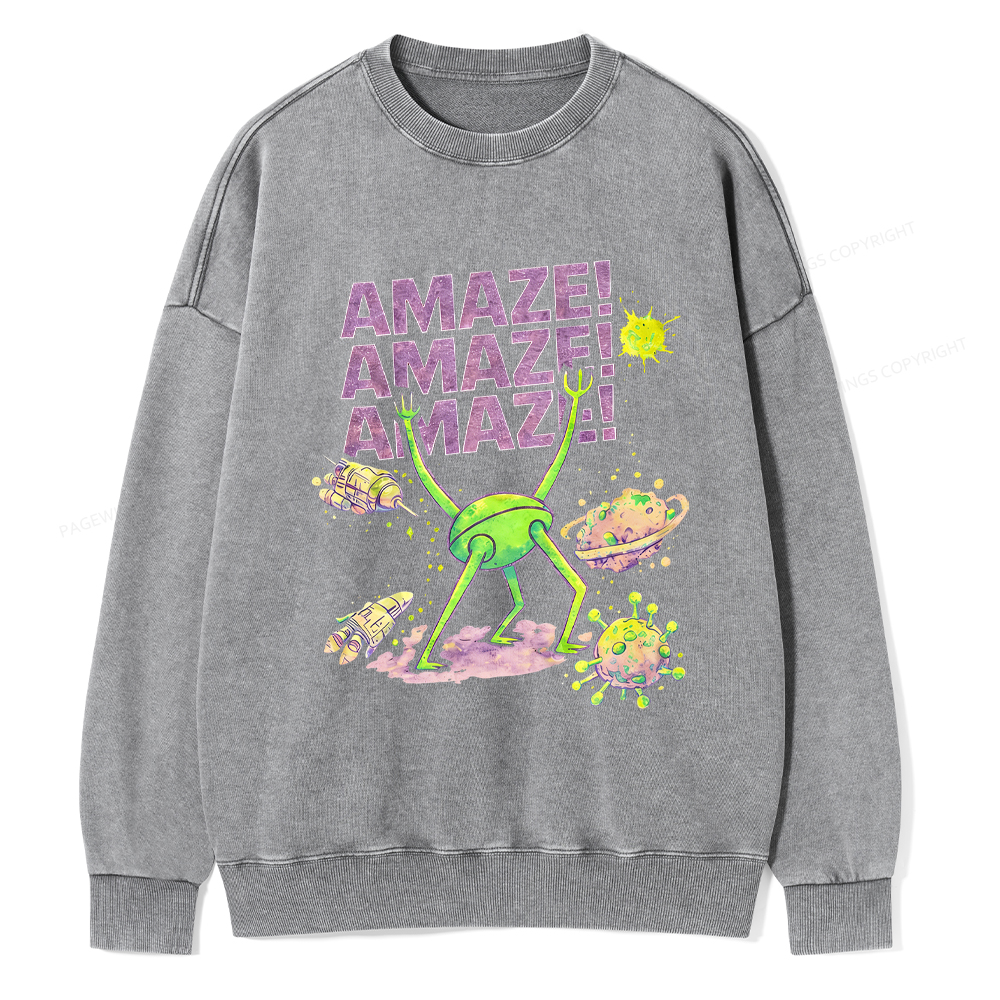 Pagewings Amaze Unisex Washed Sweatshirt