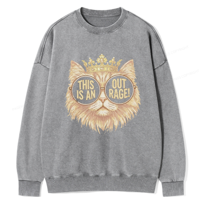 Pagewings This Is An Outrage Unisex Washed Sweatshirt