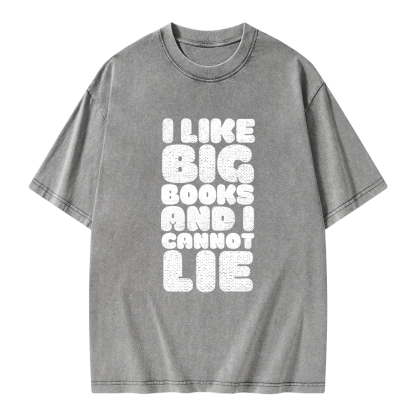 Pagewings I Like Big Books And I Cannot Lie Unisex Washed T-shirt