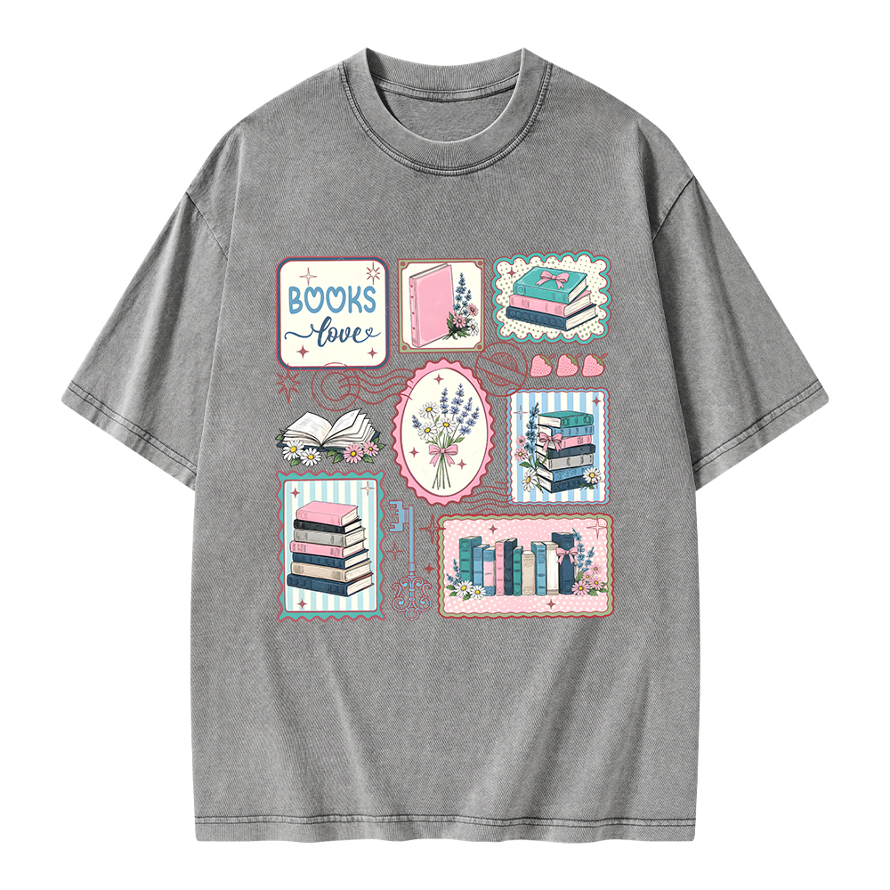 Pagewings Book Lover Book Club Unisex Washed T-shirt
