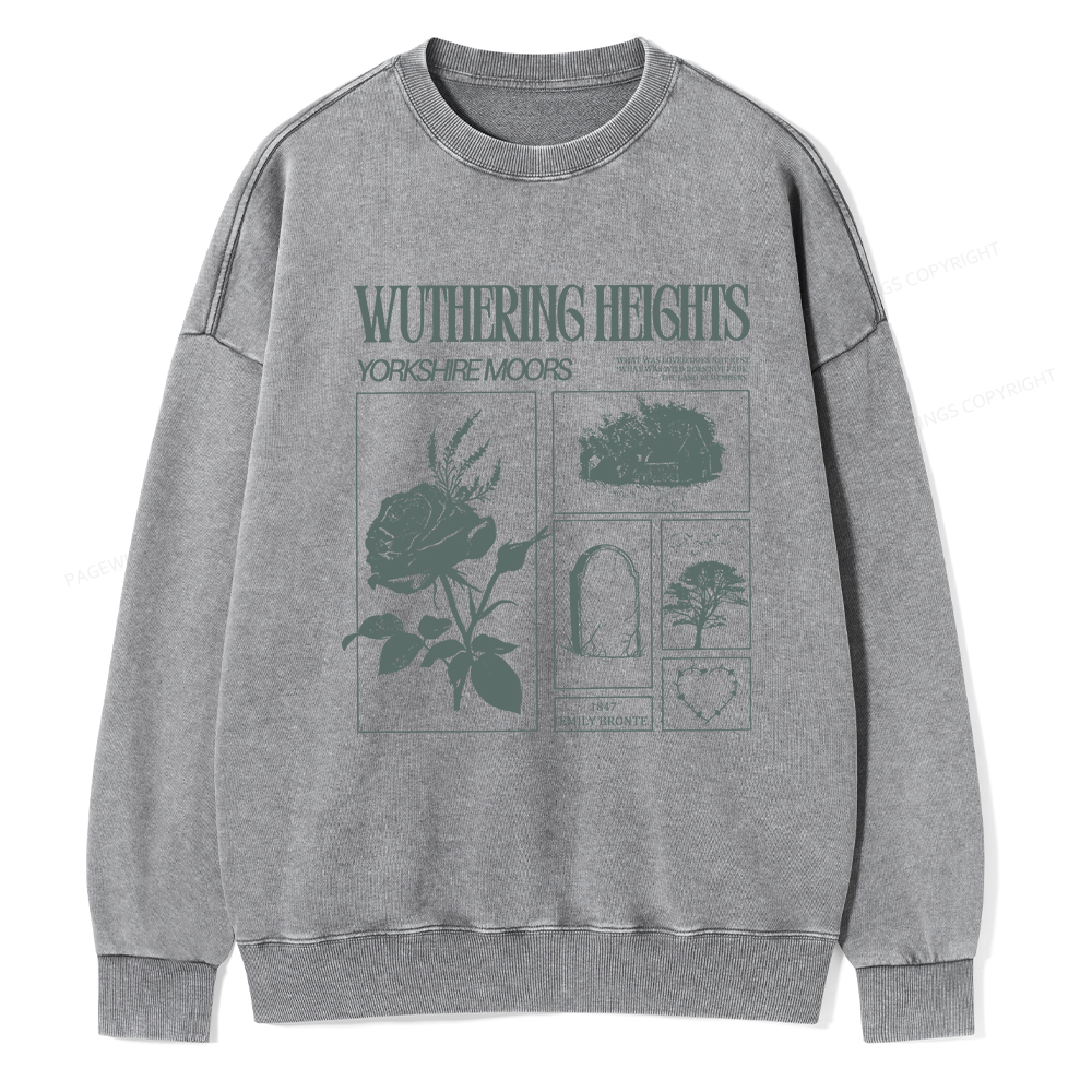 Pagewings Literary Quote Unisex Washed Sweatshirt